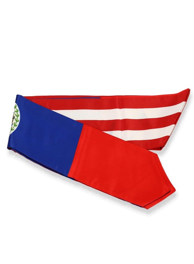 LLBFHH USA And Belize Flag Graduation Stole, Satin Embroidery Graduation Sash for International Students, 72 Inch Length. - Image 5